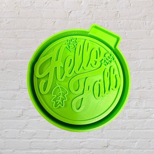 Hello Fall Circle Silicone Mold - KMN Scented Aroma Beads