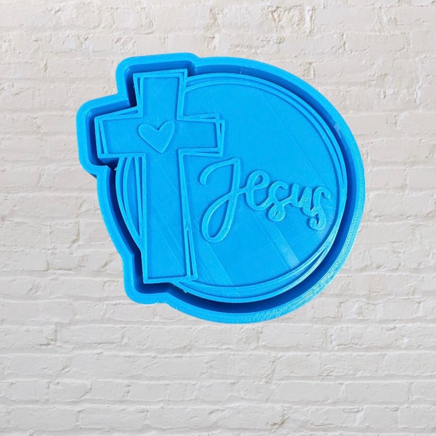 Jesus & Cross Circle Silicone Mold - KMN Scented Aroma Beads