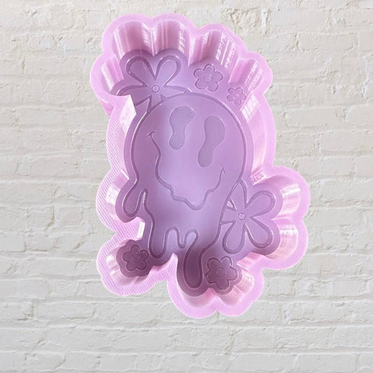 Melty Smiley with Flowers Silicone Mold - KMN Scented Aroma Beads