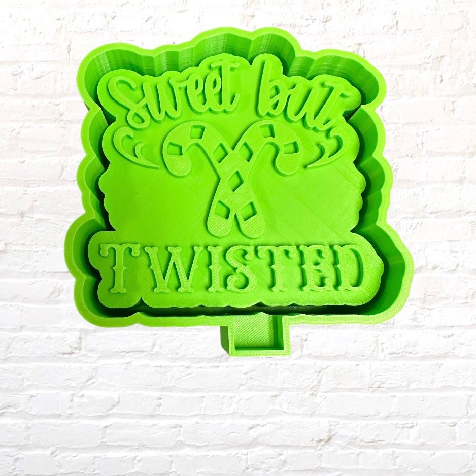 Sweet But Twisted Candy Cane Christmas Silicone Mold - KMN Scented Aroma Beads